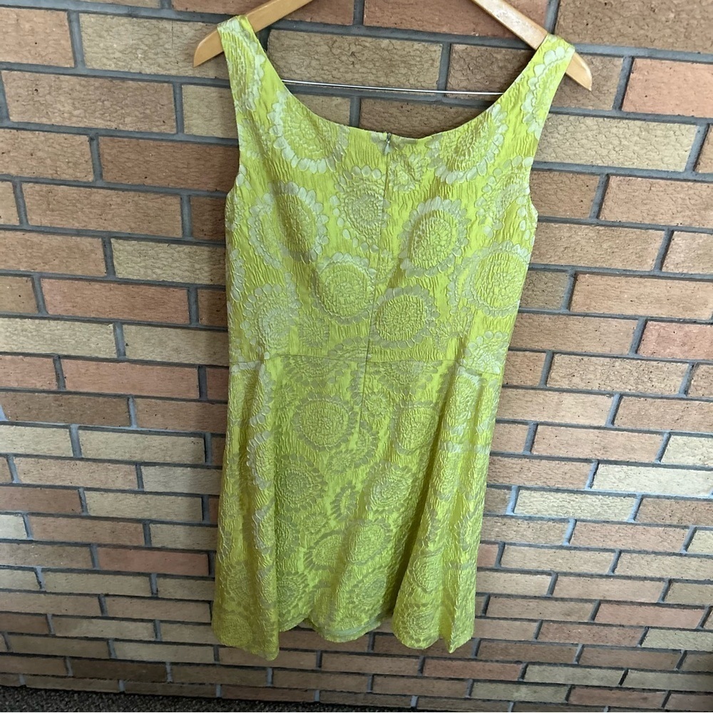 Lafayette 148 Linen Blend Green Blazer & Sheath Dress Floral Set Size 8 Sample - Picture 6 of 14